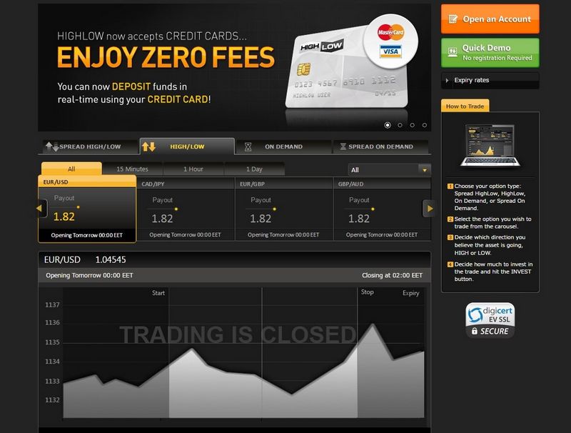 HighLow Binary System - Ingenious Trading Opportunities